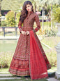 Partywear Designer Red Heavy Soft Killer Silk Salwar Suit - Anbazaar