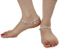 AanyaCentric Silver Plated Alloy Payal Indian Traditional Ethnic Fashion Imitation Jewellery Foot Chain