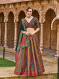 Monjolika Fashion Multi Color Jacquard Designer Lehenga Choli For Festival