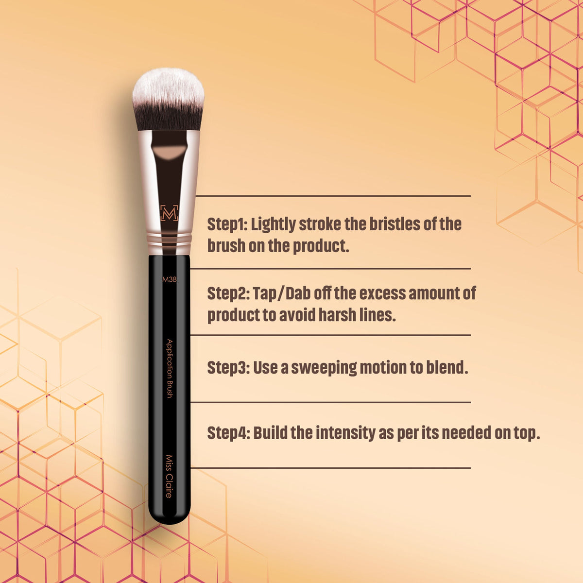 Miss Claire M38 - Application Brush - Rose Gold