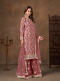 Monjolika Fashion Net Embroidered Onion Pink Salwar Kameez