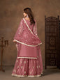 Monjolika Fashion Net Embroidered Onion Pink Salwar Kameez