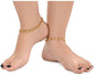 AanyaCentric Gold-Polished Traditional Anklets Payal - Classic and Stylish for Women and Girls