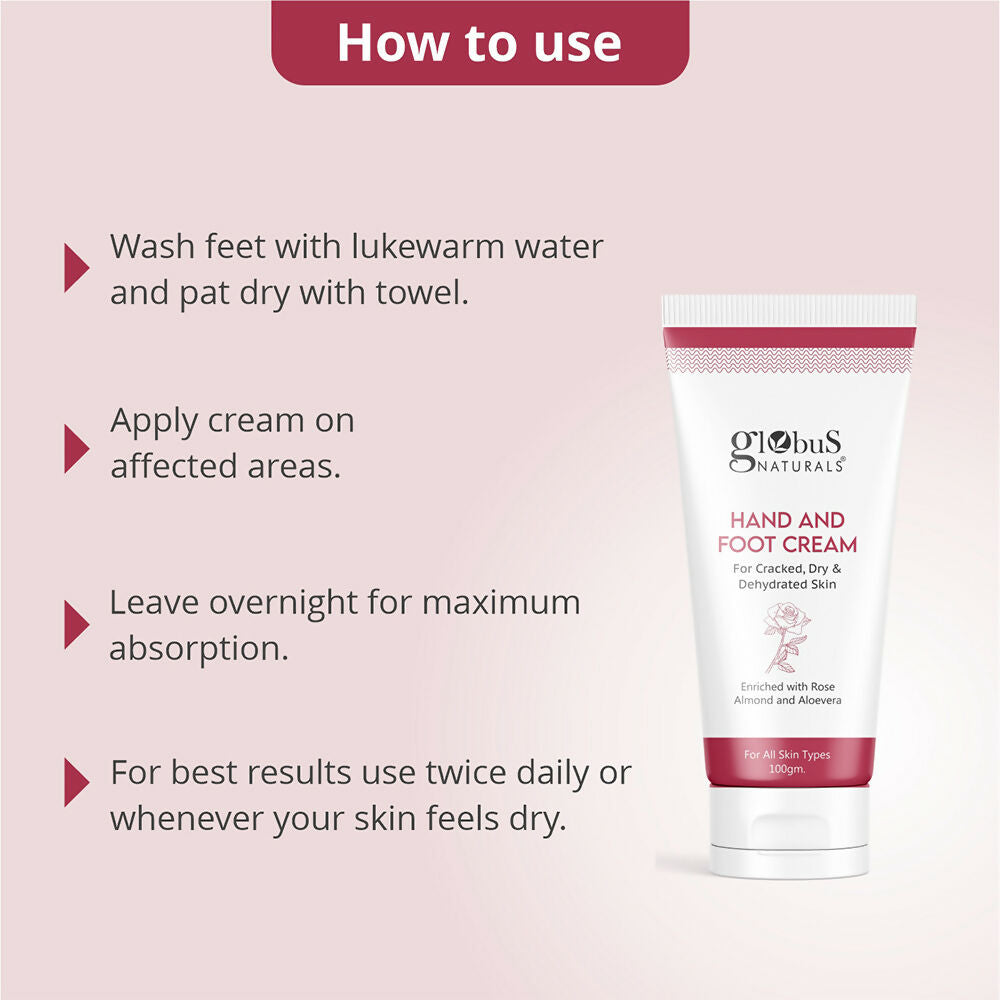 Globus Naturals Nourishing Hand & Foot Cream, On The Go Hydration