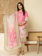 Yufta Oragnza Kurta Set With Pant And Dupatta Comes With Cotton Lining And Intricate Embroideries