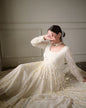 Yash Enterprise Salwar Soul Women'S White Net With Heavy Embroidery Sequin Salwar Suit