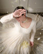 Yash Enterprise Salwar Soul Women'S White Net With Heavy Embroidery Sequin Salwar Suit