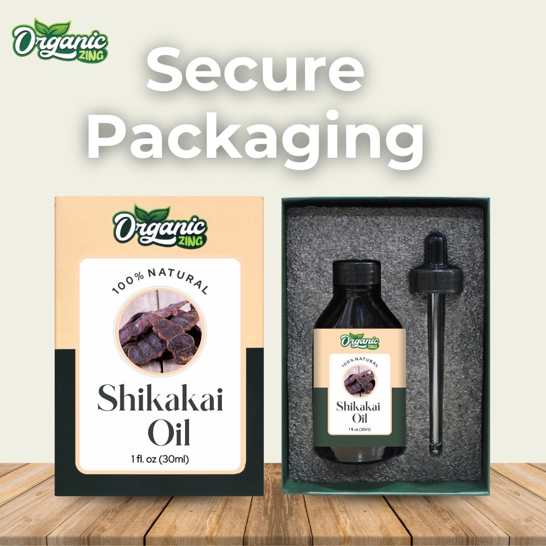 Organic Zing Shikakai (Acacia concinna) Oil | Pure & Natural Essential Oil for Haircare & Massage