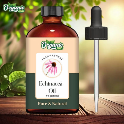 Organic Zing Echinacea (Echinacea angustifolia) Oil | Pure & Natural Carrier Oil for Skincare and Hair Care