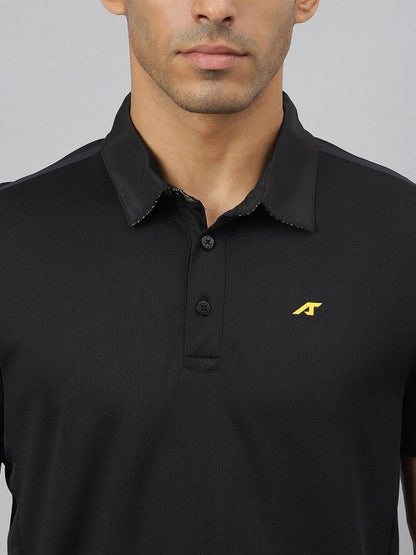 Alcis Men Train-Tech Anti-Static Slim-Fit Training Polo T-Shirt