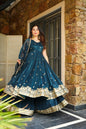 Yash Enterprise Rama Green Simmer Silk Party Wear Ebroidery Suit Set