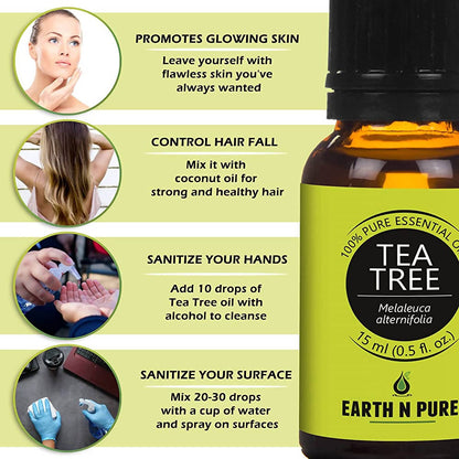 Earth N Pure Tea Tree & Lavender Essential Oils