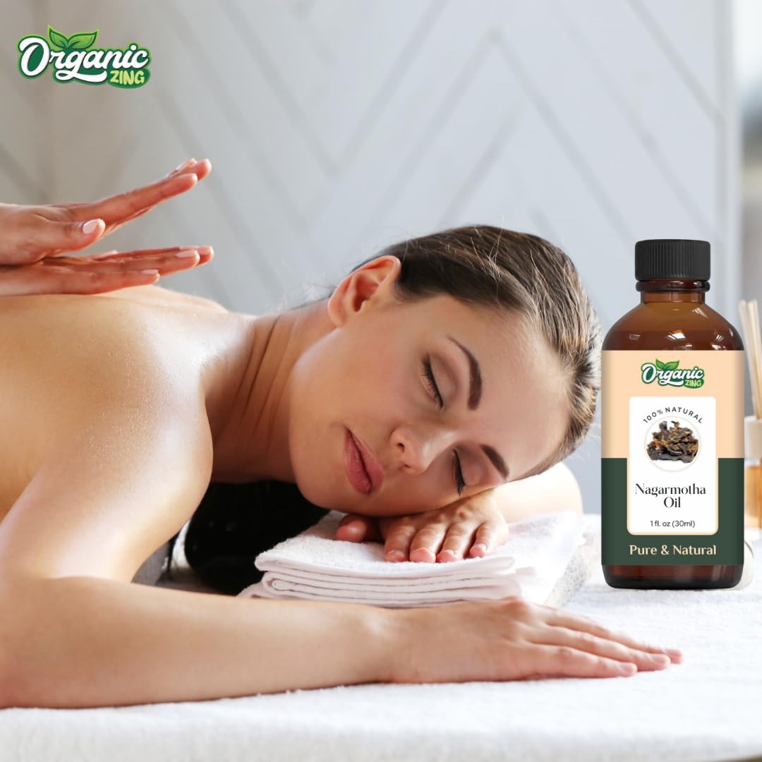 Organic Zing Nagarmotha (Cyperus Scariosus) Oil | Pure & Natural Essential Oil for Aroma, Diffuser, Skincare & Massage