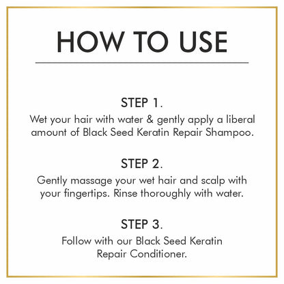 Nuerma Science Sulphate Free Keratin Repair Black Seed Shampoo For Keratin Botox and Coloured Hair