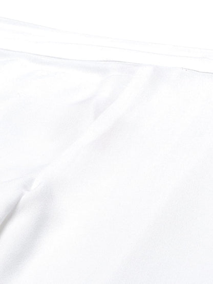 Juniper Women's White Solid Rayon Ankle-Length Slim Fit Pants
