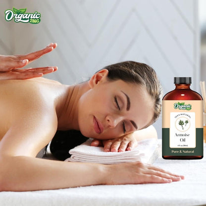 Organic Zing Armoise (Artemisia vulgaris) Oil | Pure & Natural Essential Oil for Massage, Aroma & Diffuser