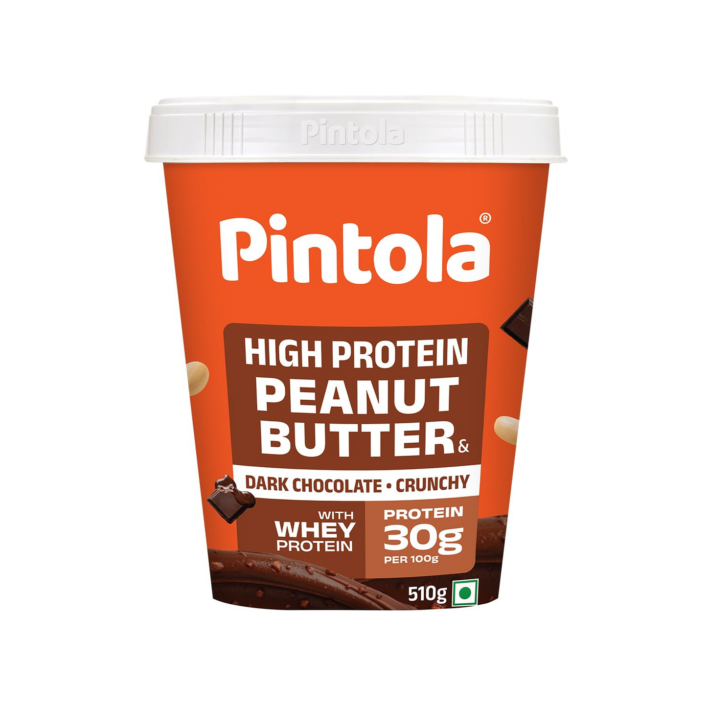Pintola High Protein Dark Chocolate Crunchy Peanut Butter