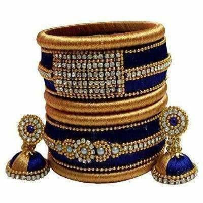 Silk Thread Bangles and Ear Rings