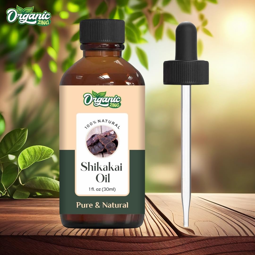 Organic Zing Shikakai (Acacia concinna) Oil | Pure & Natural Essential Oil for Haircare & Massage