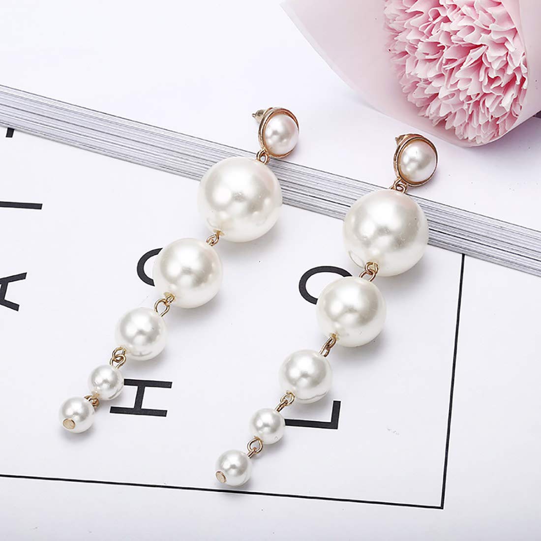 Gold-Polished Alloy Pearl Droplets Earrings - The Pari