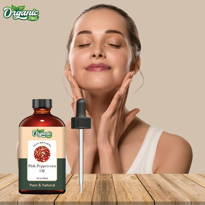Organic Zing Pink Peppercorn (Schinus Molle) Oil | Pure & Natural Essential Oil for Aroma, Skincare & Massage