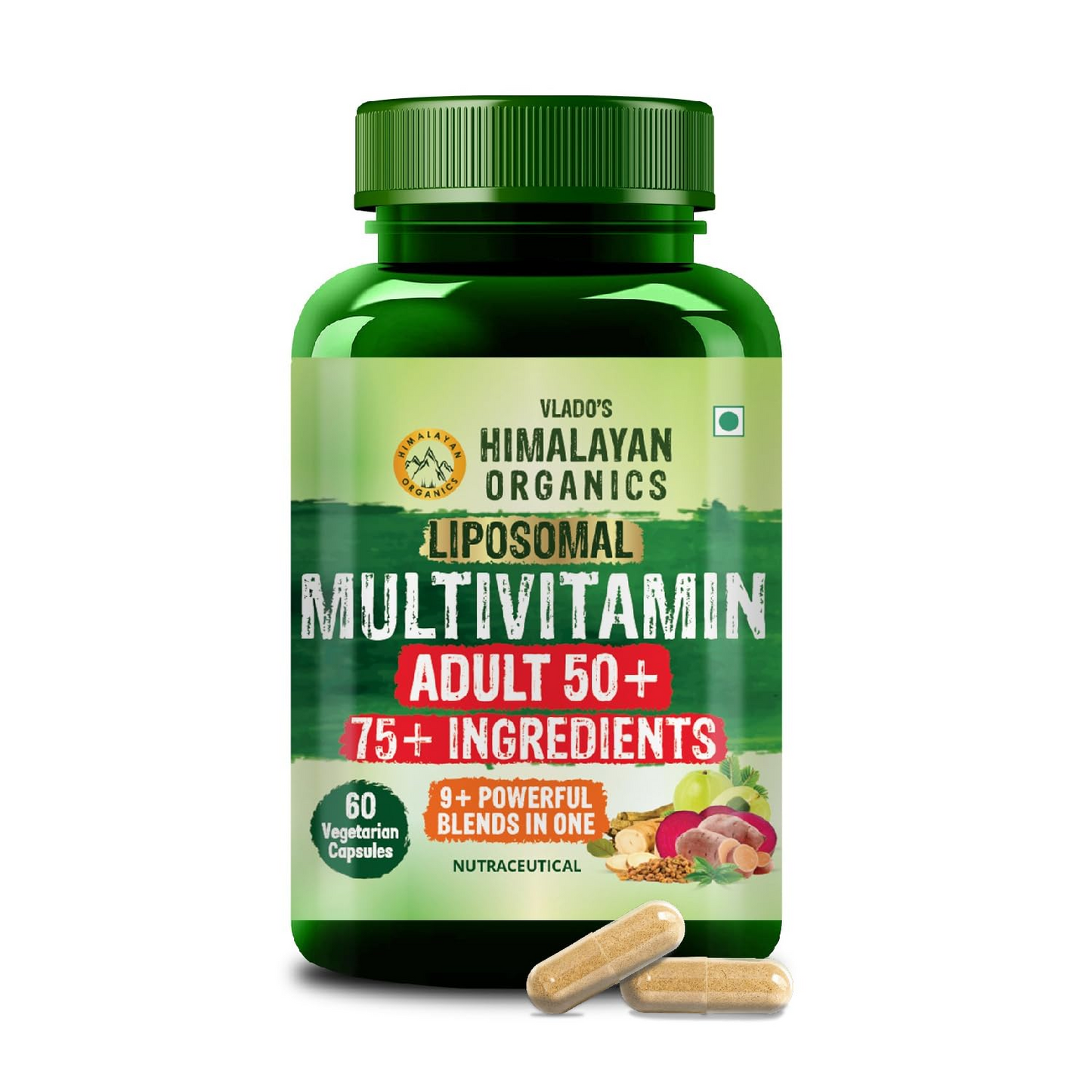 Himalayan Organics Whole Food Multivitamin For Men Vegetarian Capsules