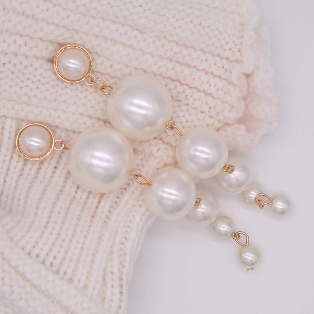 Gold-Polished Alloy Pearl Droplets Earrings - The Pari