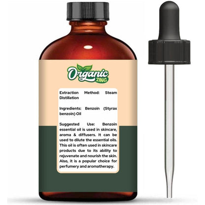 Organic Zing Benzoin (Styrax Benzoin) Oil | Pure & Natural Essential Oil for Skincare, Aroma & Diffusers