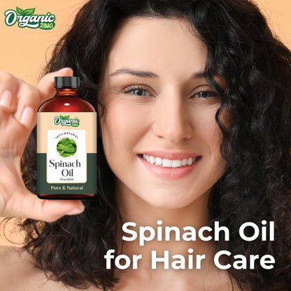 Organic Zing Spinach (Spinacia Oleracea) Oil | Pure & Natural Essential Oil for Aroma, Diffusers, Skincare & Haircare