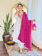 The52 Women's Embroidered Viscose Fabric Straight Kurta, Pant and Dupatta Set