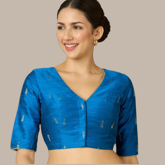Teal blue blouse
