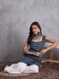 InWeave Black Kantha Cream Palazzo Set