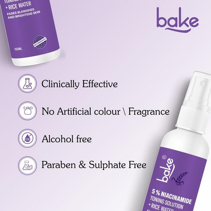 Bake 5% Niacinamide Toner With Fermented Rice Water