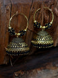 Gold-Polished Alloy Hoop And Jhumki Earrings - The Pari