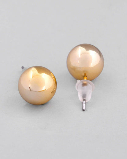 VOJ Gold-Polished Western Hasli with Studs Earrings Set