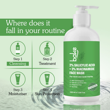 Bake 2% Salicylic Acid & 3% Niacinamide Face Wash