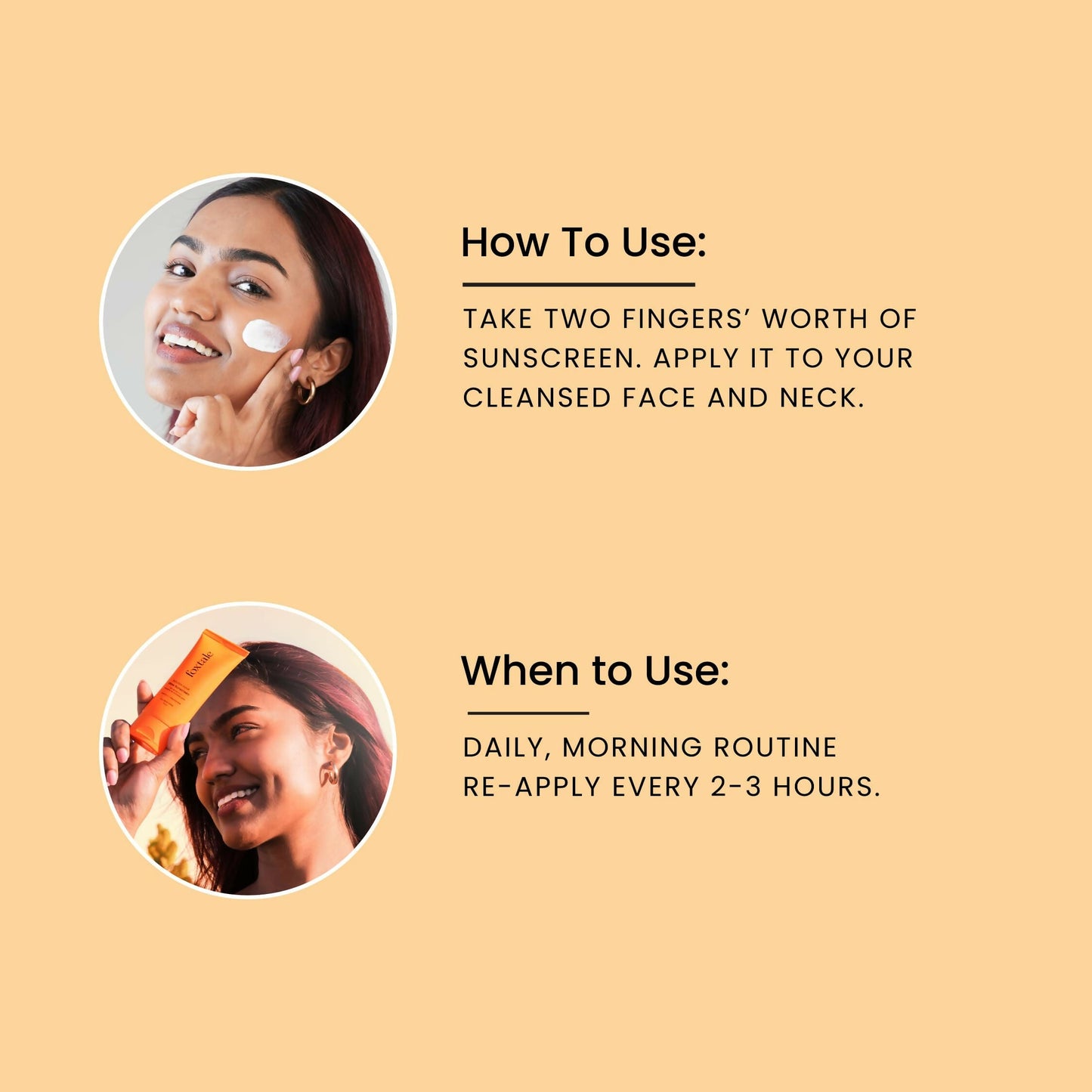 Foxtale Glow Sunscreen SPF 50 PA++++ Lightweight With Vitamin C And Niacinamide For a Dewy Glow, UVA And UVB Filters Prevents Tan