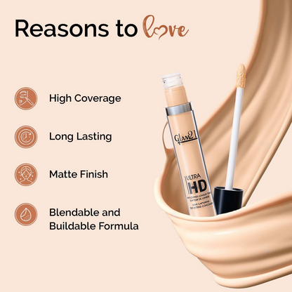 Glam21 Ultra HD Liquid Concealer for HD Finish - Toast