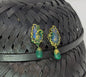 Terracotta Peacock Stud With Drop