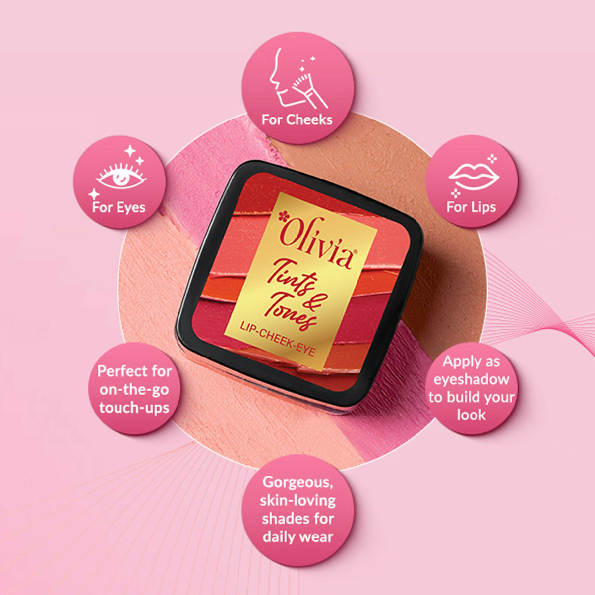 Olivia Tints & Tones For Lip, Cheek & Eye Lip Balm - Caramel Laughter