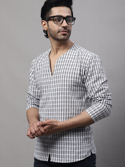 Even Apparels Multi Pure Cotton Open Neck Kurta