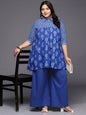 Ahalyaa Women Plus Size Cotton Tunic with Palazzos