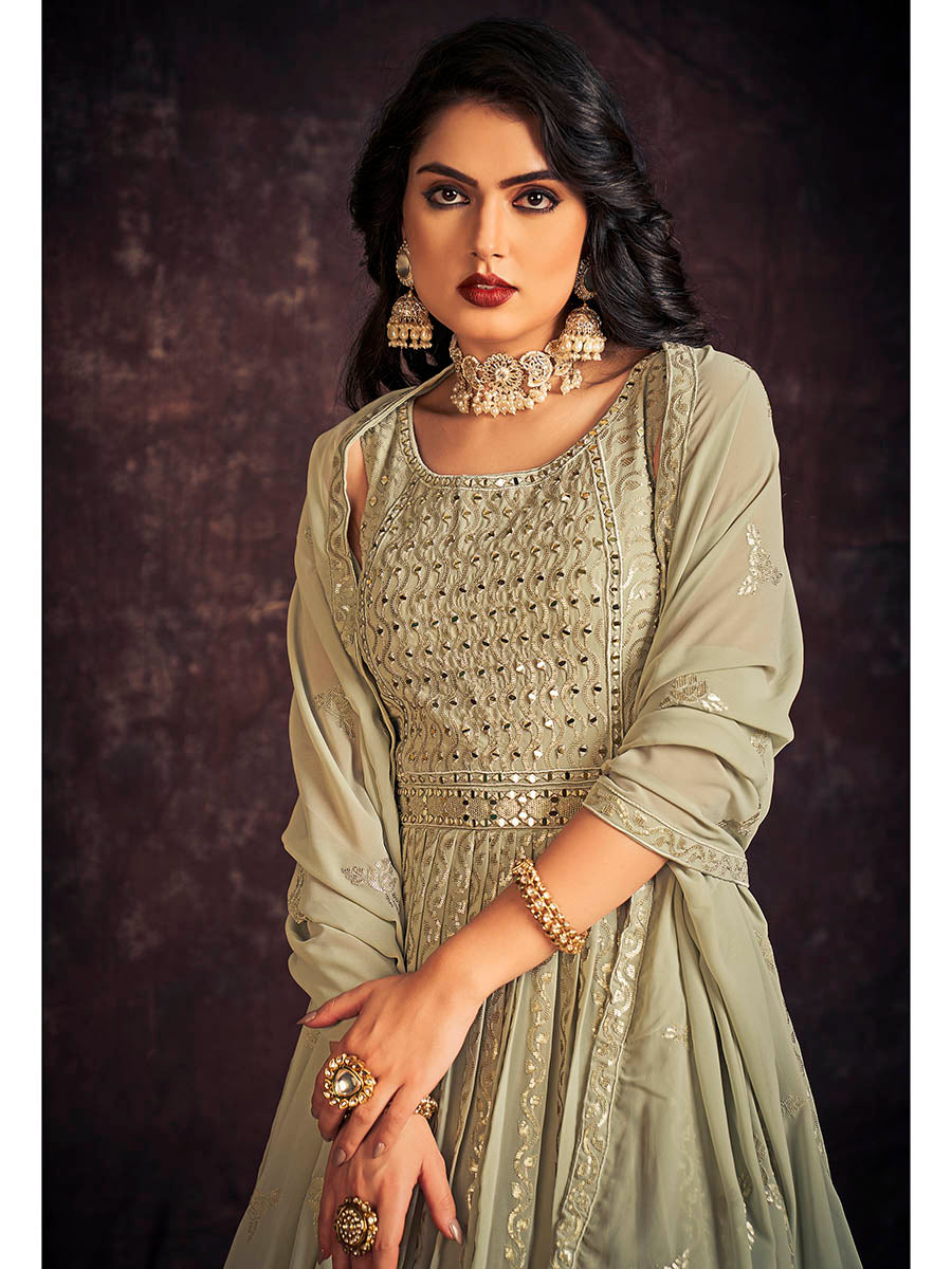 Myra Pista Real Georgette Designer Gown Style Suit