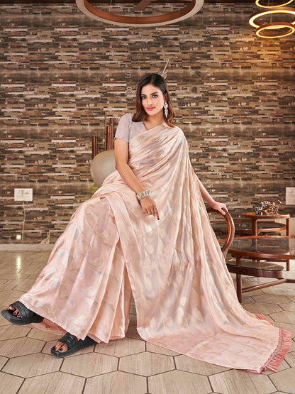 Tikhi Imli Woven Design Satin Jacquard Ready to Wear Saree