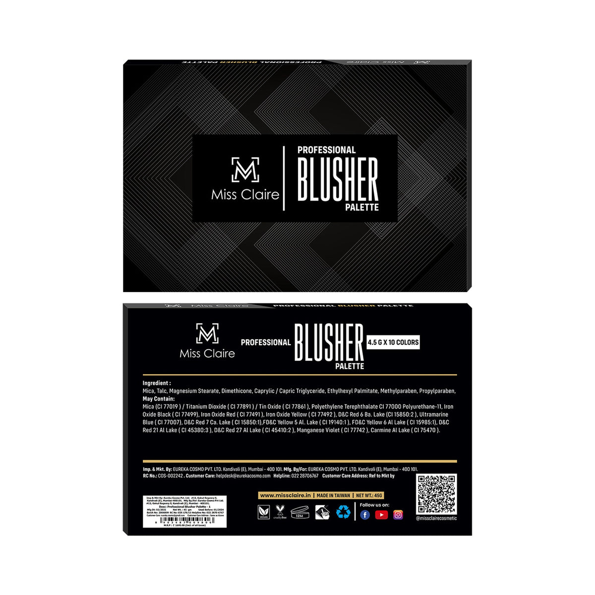 Miss Claire Professional Blusher Palette - 1