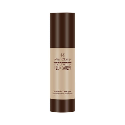 Miss Claire Prestige Liquid Foundation Perfect Coverage - 21 Natural Beige