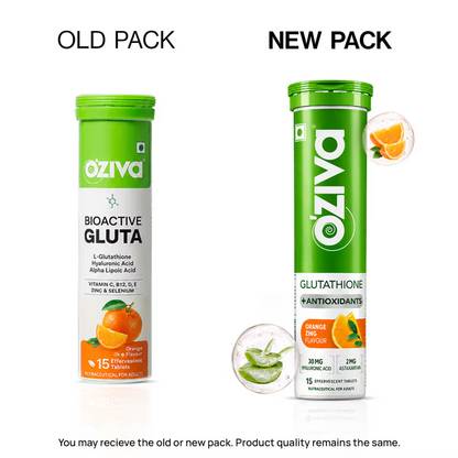 OZiva Bioactive Gluta Fizzy (L-Glutathione) Tablets