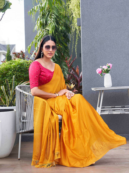 Tikhi Imli Woven Design Crepe Saree
