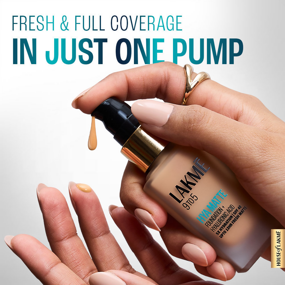Lakme 9to5 Hya Matte Foundation + Hyaluronic Acid - Warm Light