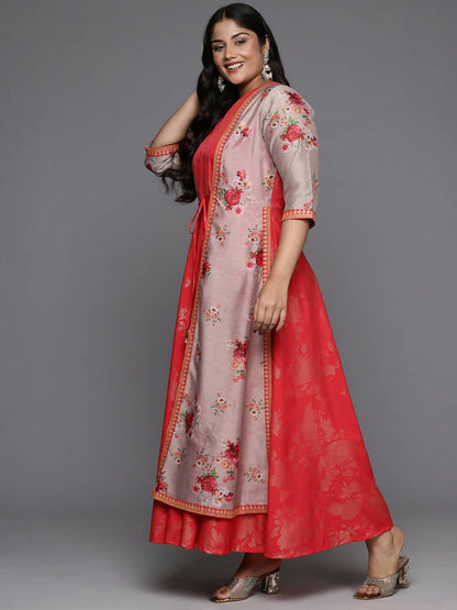 Ahalyaa Women's Traditional wear Ethnic Dress - Red